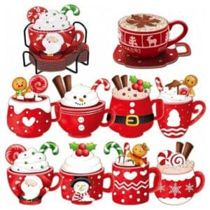 * AA1593 DIY Diamond Art Coasters – Christmas Theme (8 pce Set)