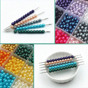 * Round Resin Pearl Beads Multipack 6mm