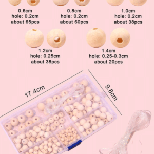 * Round Wooden Beads Multipack