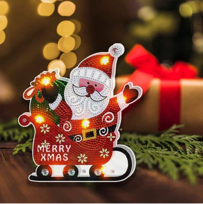 * DIY Diamond Art Acrylic Night Light Kit (Santa)