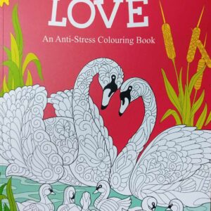 * A4 Anti-Stress Adult Colouring Book - Love