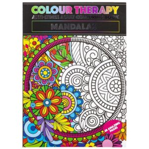 * A4 Anti-Stress Adult Colouring Book - Mandalas Colour Therapy