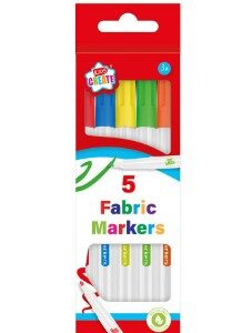 * Fabric Markers (5 Colours) 3+