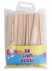 * Plain Craft/Lolly Sticks (50Pcs)
