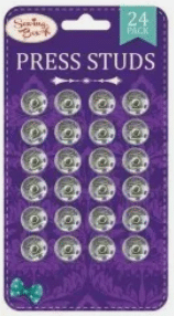 * Sewing Press Studs 15mm (24)