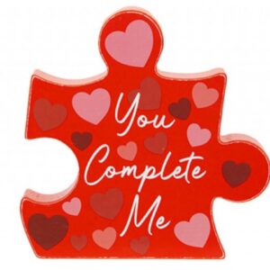 * You Complete Me Valentine Puzzle Piece Decal