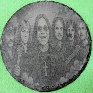 Engraved Slate Coaster - Ozzy Osbourne Design 1