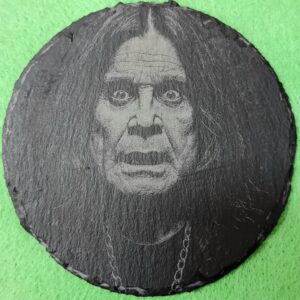 Engraved Slate Coaster – Ozzy Osbourne Design 3