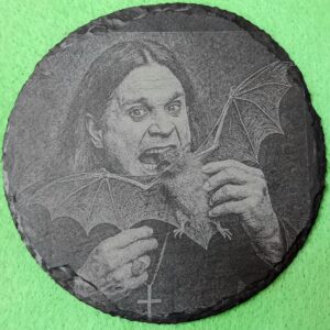 Engraved Slate Coaster – Ozzy Osbourne Design 4